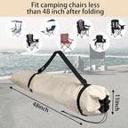 Xxerciz Camping Chair Replacement Bag 48 Inches Folding Chair Carry Bag with Adjustable Shoulder Strap Nylon Storage Tent Bag Heavy Duty Chair Bag for Travel Camping Sports (Exclude Chair)