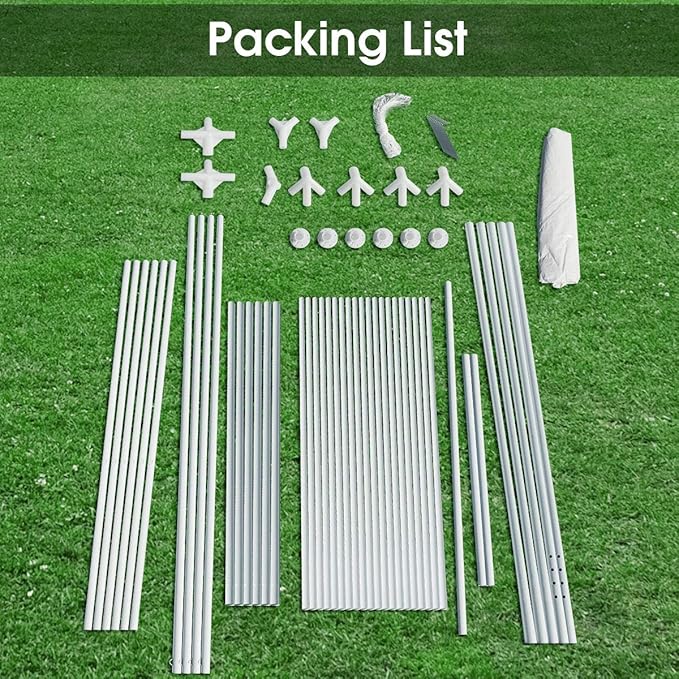 Tangkula 10 x 20 Feet Canopy Tent, Waterproof Wedding Canopy with Wind Rope, Outdoor Shelter Pavilion for Parties, Commercial Activity, Camping, Heavy Duty White Party Tent for Family Friends