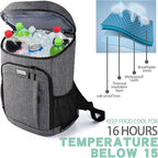 BAGLHER Lightweight Insulated Cooler Backpack - 30 Cans, Leak-Proof for Lunch, Picnic, Hiking, Camping Trips