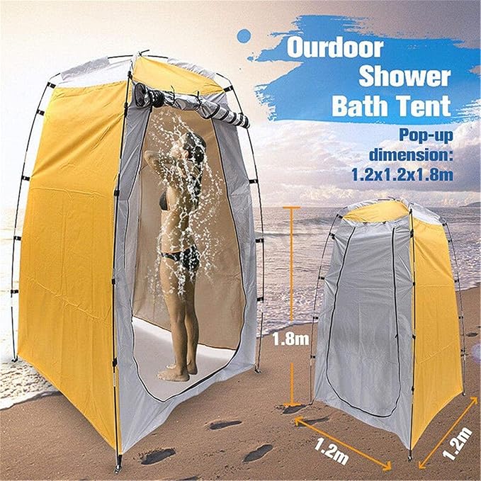 Camping Tent,Shower Tent, Changing Camping Pop-Up Tent Room Beach Changing Room Awning - 120×120×180cm/47.24×47.24×70.87inch