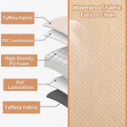 Self-Inflating Camping Mat - 1.2"/2" Thick Portable Air Mattress with Pillow for Outdoor, Hiking & Travel (Offwhite 1.2" for Single)