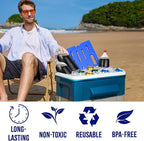 Kona Mega Ice Packs Cooler XXL Size - Long Lasting Reusable Freezer Packs - Alternative to Dry Ice Packs for Cooler Ice Packs - Perfect for Delivery, Catering, Camping, and Travel