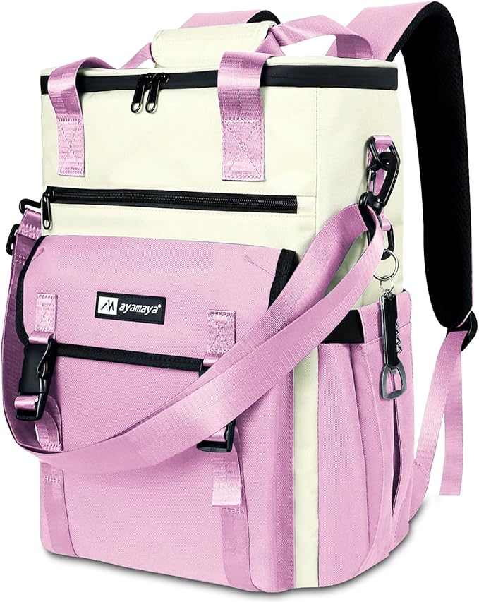 Backpack Cooler for Women, AYAMAYA Stylish 35 Cans Leakproof Soft Cooler Backpack, Waterproof Insulated Lunchbox Shoulder Bag Keeps Cold for Up to 18 Hours for Camping, Beach, Work, Picnic, Travel