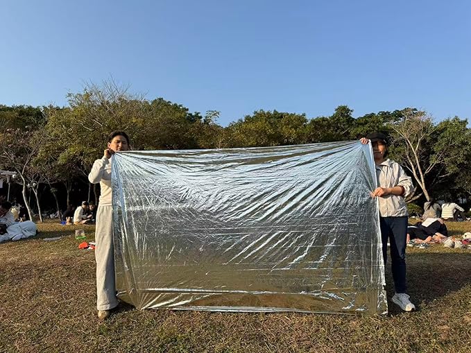 Emergency Survival Tent Kit - 2-Person Mylar Thermal Shelter, Waterproof Windproof Reusable Tube Tent with Whistle & Paracord, Compact Lightweight for Camping, Hiking, Emergency Prep