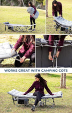 Zento Camping Cot Mattress Foam Pad for Adults – Thick Soft Ultra Comfort Sleeping Pad for Traveling Hiking Outdoor or Indoor Use – Lightweight Easy to Carry Foldable Waterproof Adult Cot Mattress