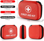Mini First Aid Kit, 115 Piece Hard-Shell Portable EVA Emergency Medical Kit, Suitable for Home, Travel, Outdoor, Camping, Office, Car, Hiking, and School