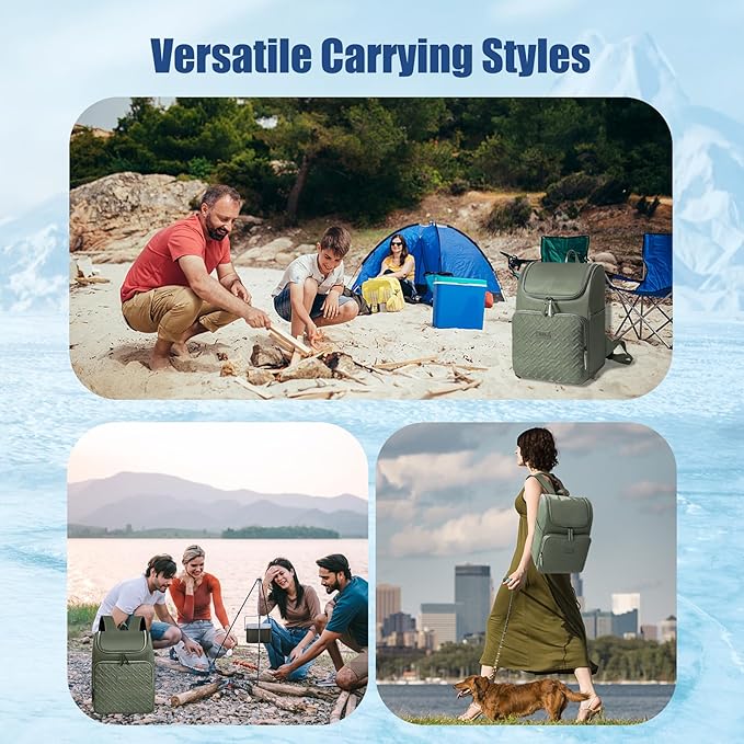 Backpack Coolers Insulated Leak Proof for Women Men, 35 Cans Large Capacity Waterproof Cooler Backpack, Soft Portable Cooler Bag for Beach Travel Camping Picnic Work
