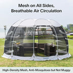 LEEDOR Pop Up Screen House, 6-10-15 Person Outdoor Screen Tent，Camping Screen Room with Carry Bag, Screened Gazebo with Mosquito Netting, Instant UV Resistant Sun Shelter for Garden, Patio, Backyard