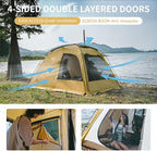 Naturehike Dune Hot Tent with Stove Jack,Double Layer 4 Season Tent,Waterproof 2-4 Person Tents for Camping