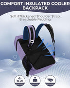 BAGLHER Lightweight Insulated Cooler Backpack - 30 Cans, Leak-Proof for Lunch, Picnic, Hiking, Camping Trips