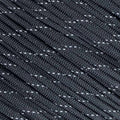 Fluorescent Reflective 550 Type III Guyline Tent Rope Camping Survival Cord High-Visibility Paracord (Reflective Black, 25 Feet)