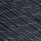 Fluorescent Reflective 550 Type III Guyline Tent Rope Camping Survival Cord High-Visibility Paracord (Reflective Black, 50 Feet)