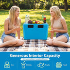 COSTWAY Insulated Portable Cooler, Hard Shell Ice Chest w/ 2 Cup Holders, Bottle Opener, Drain Plug, 3-Day Ice Retention, Outdoor Leak-Proof Dry Box for Beach, Camping, Fishing, Picnic