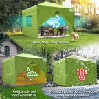 Quictent Privacy 10x10 Pop up Canopy Tent with Sidewalls and Roll-up Ventilated Windows, One Person Easy Setup, Outdoor Commercial Gazebo Shelter Enclosed Waterproof, Bonus 4 Sandbags