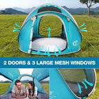 Easy Pop Up Tent 2-4 Person Waterproof - Pop-Up Camping Tents Automatic Tent Throw Pop Up Instant Flip Pop Tent for Camping,by ZOAMKE