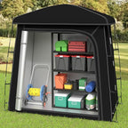 Outdoor Storage Shed Tent, Oversized Bike Storage Tent for 2-3 Bikes, 200X100X190CM Portable Foldable Garage/Garden Storage Tent, Waterproof Anti-uv Outdoor Bicycle Cover
