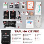 Trauma Kit, Compact IFAK Tactical Emergency Medical First Aid Kits Refill Supplies Survival Hemostatic Combat Wound Care Dressing Pack with 6”Israeli Bandage, Chest Seal for Military, 18pcs