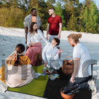 Frelaxy Pocket Picnic Blanket, Waterproof Sandproof Beach Mat, Compact Camping Tarp for Festivals, Hiking, Travel, Outdoor Recreation (Army Green, 57'' x 71'')