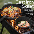 WANGYUANJI Cast Iron Skillet Set - 3-Piece (6/8/10 Inch) Uncoated Raw Iron Frying Pans - Traditional Heavy Duty Cookware for Oven, Grill, Campfire - Requires Seasoning for Natural Non-Stick