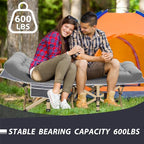 Folding Camping Cot for Sleeping, Portable Cots for Adults, Heavy Duty Cot Bed 550LBS(Max Load), Extra Wider Cots with Large Pocket for Outdoor, Office, Beach