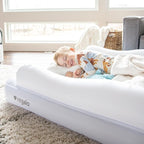 Regalo Inflatable Toddler Travel Bed with 2-Sided Safety Rail Bumpers, Portable Air Mattress with Pump & Carry Bag, Safe & Durable Bed for Camping, Travel, Sleepovers (Ages 2-5)