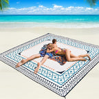 Beach Blanket Waterproof Sandproof Beach Mat 79" X 83"/10'x9'for 2-8 Adults Quick Drying Outdoor Picnic Mat Beach Accessories for Travel, Camping, Hiking