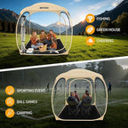 ARCTICSEA Thickened PVC Sports Tent - All-Weather Shelter Pod for 2-6 Person, Pop-Up Shelter, Instant Setup, Removable Top & Sealed Floor for Outdoor Events, Soccer, Rugby
