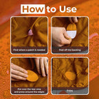 aZengear Repair Patches for Jackets, Tent, Shoe Toe, Air Mattress, Inflatables, PVC Gear - Waterproof, Self-Adhesive, Tear-Cold-Heat-Resistant, Down Puffer Coat (11 Pcs, Gold Orange)