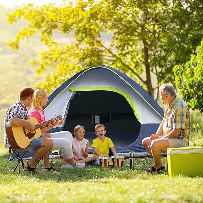 Camping Tent 2-4 Person, Waterproof Windproof Tent with Rainfly Easy Set up-Portable Dome Tents for Camping…