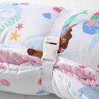 Bunnikins & Clover Toddler Nap Mat with Removable Pillow, Nap Mats for Preschool, Easy Clean Toddler Nap Pad for Kindergarten, Kids Sleeping Bag for Travel Camping