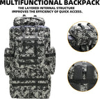 King'sGuard 100L Camping Hiking Backpack Molle Rucksack Military Camping Backpacking Daypack