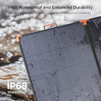 180W Portable Solar Panel N-Type 16BB,25% High Efficiency Foldable Solar Charger for Jackery 1000V2/Ecoflow Delta/Bluetti/Anker Solix,12.3 LBS IP68 Waterproof for RV Camping Off-Grid
