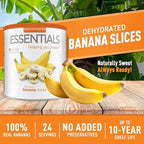 Emergency Essentials, Dehydrated Banana Slices, Emergency Food Supplies, 10-Year Shelf Life, 24 Servings