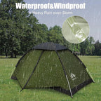 Night Cat Backpacking Tent with Internal-Frame Hiking Backpack 100L for One 1 to 2 Persons Lightweight Waterproof Camping Hiking Tent for Adults Kids Scouts Easy Setup Single Layer 2.2x1.2m