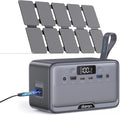 Portable Power Station 100W with 25W Solar Panel LiFePO4 Battery Power Bank with110V AC Outlets Solar Generator Fast Charging for Hurricane Emergency,Outdoor Use,Off-Grid traveling