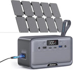Portable Power Station 100W with 25W Solar Panel LiFePO4 Battery Power Bank with110V AC Outlets Solar Generator Fast Charging for Hurricane Emergency,Outdoor Use,Off-Grid traveling
