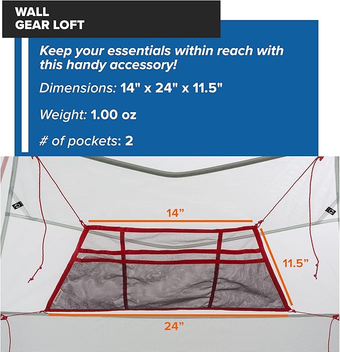 Big Agnes Gear Loft for Backpacking and Camping Tents