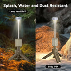 MORIKO Camping Lights Rechargeable Telescopic, Portable Collapsible Magnetic Lantern Camping Essentials, 10,500mAh IP67 Waterproof LED Flashlights, Camping Gear for Hiking Fishing Travel Emergency