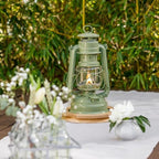 Feuerhand Baby Special 276 Storm Lantern - Made in Germany Since 1893 - Petroleum Lamp Made of Powder-Coated Steel and Shatterproof Glass - Sage Green
