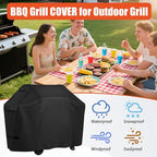 iCOVER Grill Cover 75 inch, BBQ Grill Cover for Outdoor Grill, 600D Heavy Duty Waterproof BBQ Cover, Anti-UV and Rip-Proof Barbecue Cover, Gas Grill Cover for Weber, Char-Broil, Nexgrill, etc