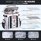 Maelstrom Backpack Cooler,Soft Lightweight Leakproof Cooler Backpack,Men Women 35/50 Can Insulated Cooler Bag,Keeps Hot/Cold for Up to 16 Hours,Perfect for Camping, Beach