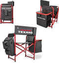 Picnic TIME NFL Unisex-Adult NFL Fusion Camping Chair with Side Table and Soft Cooler, Beach Chair for Adults, Lawn Chair