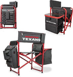 Picnic TIME NFL Unisex-Adult NFL Fusion Camping Chair with Side Table and Soft Cooler, Beach Chair for Adults, Lawn Chair