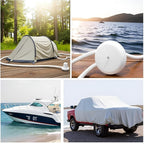 5 Pack Shock Cord Fastener Bungee Cord Clips With Adjustable Knob For Tent Boat Cover Canvas Marine Truck RV Trailer Accessories Nylon Rubber Material 13Cm Stretch Length(white)