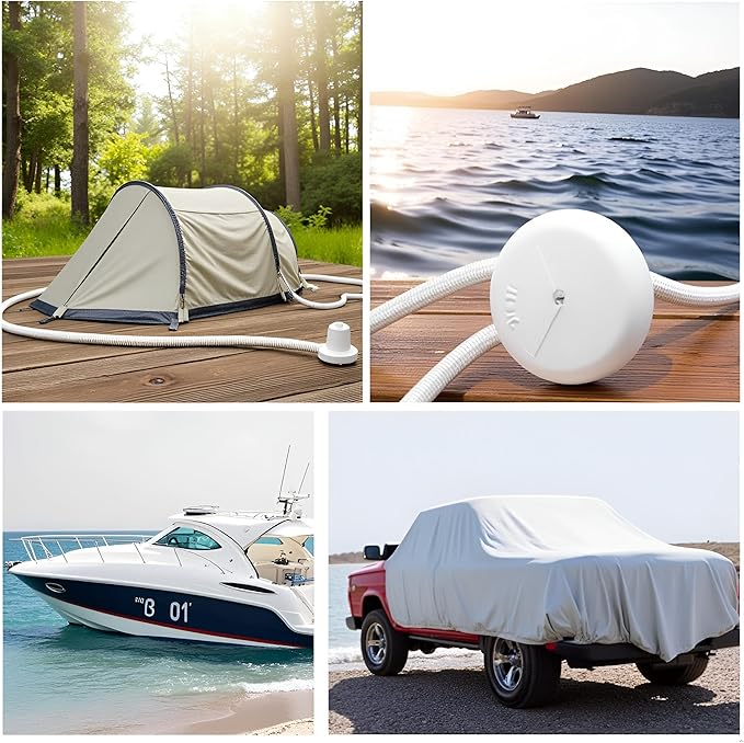 5 Pack Shock Cord Fastener Bungee Cord Clips With Adjustable Knob For Tent Boat Cover Canvas Marine Truck RV Trailer Accessories Nylon Rubber Material 13Cm Stretch Length(white)