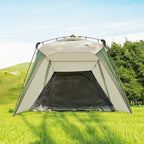8.2'x8.2' Quick Up Canopy Tent, 3 Min Setup Portable Canopy with 1 Sidewall, Waterproof UV Protection Outdoor Canopy for Camping, Beach, Backyard & Party-Olive