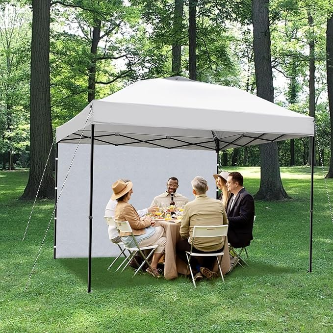 Joramoy Canopy Tent Sidewalls for 12×12 Pop Up Canopy, Instant Canopy SunWall with Waterproof and UV Protection Layer, Straight Leg Canopy Shade Wall, 1 Pack Sidewall Only(White), WB1212-White