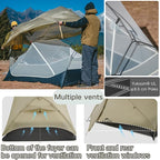 Naturehike Mongar UL Tent [2025 Upgrade] - 1-2 Person Ultralight 3 Season Camping Tent, Waterproof One Person Two Person Backpacking Tent for Hiking, Cycling, Easy Setup