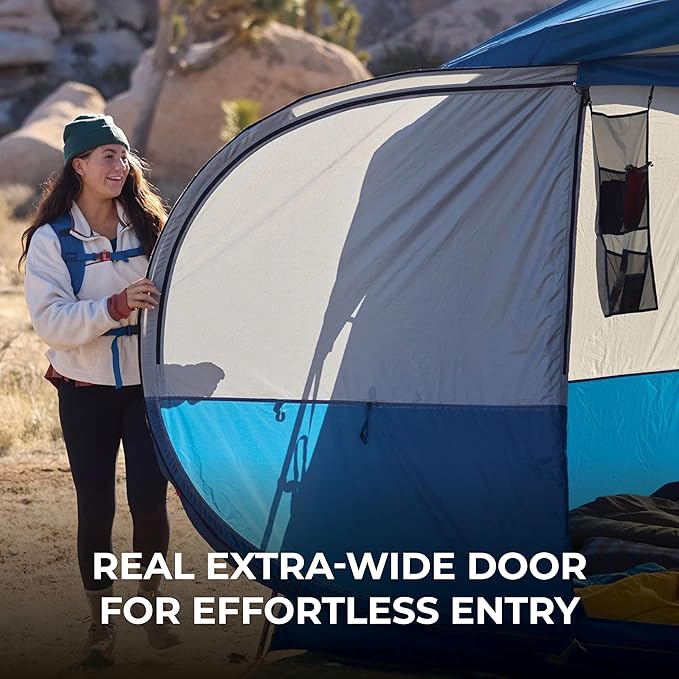 TETON Sports Hacienda 8 Person Family Camping Tent, Large Gear Loft and 4 Storage Pockets, Swinging Door Makes it Easy to Access, Full Mesh Roof, Waterproof Rainfly