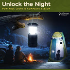 Outdoor Portable Toilet Set for Adults with Camping Night Lantern, Folding XL Toilet, Pop Up Privacy Tent and Carry Bags, Multipurpose Potty, Washable and Foldable for RV Travel